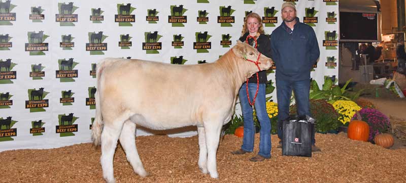 Macy Rohner and her heifer