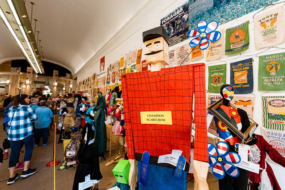 The 2025 Minnesota State Fair grand champion scarecrow depicting Paul Bunyan.