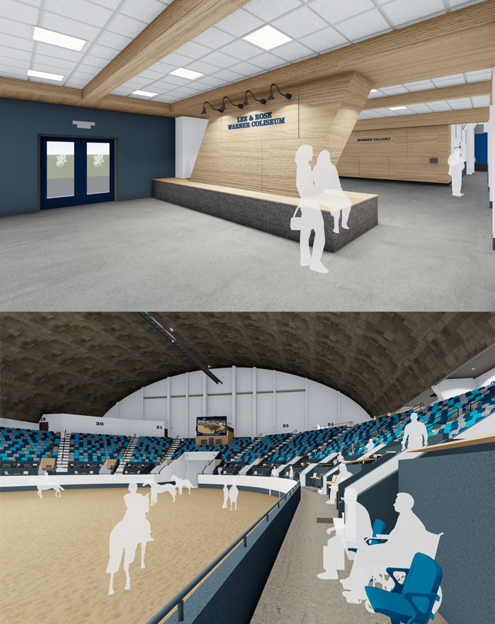 A digital rendering of what the Warner Coliseum will look like after renovations are complete. 