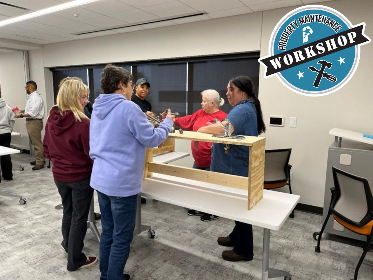 Image of attendees doing hands-on work at the Property Maintenance Workshop