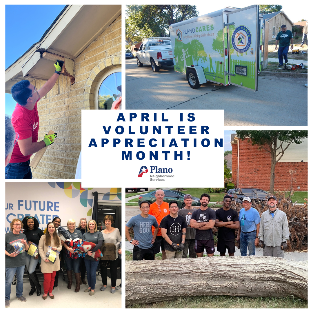 Collage of people for April Volunteer Appreciation Month