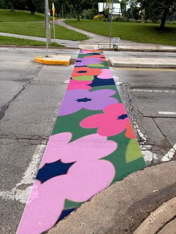 Washington Park Painted Crosswalk in Milwaukee