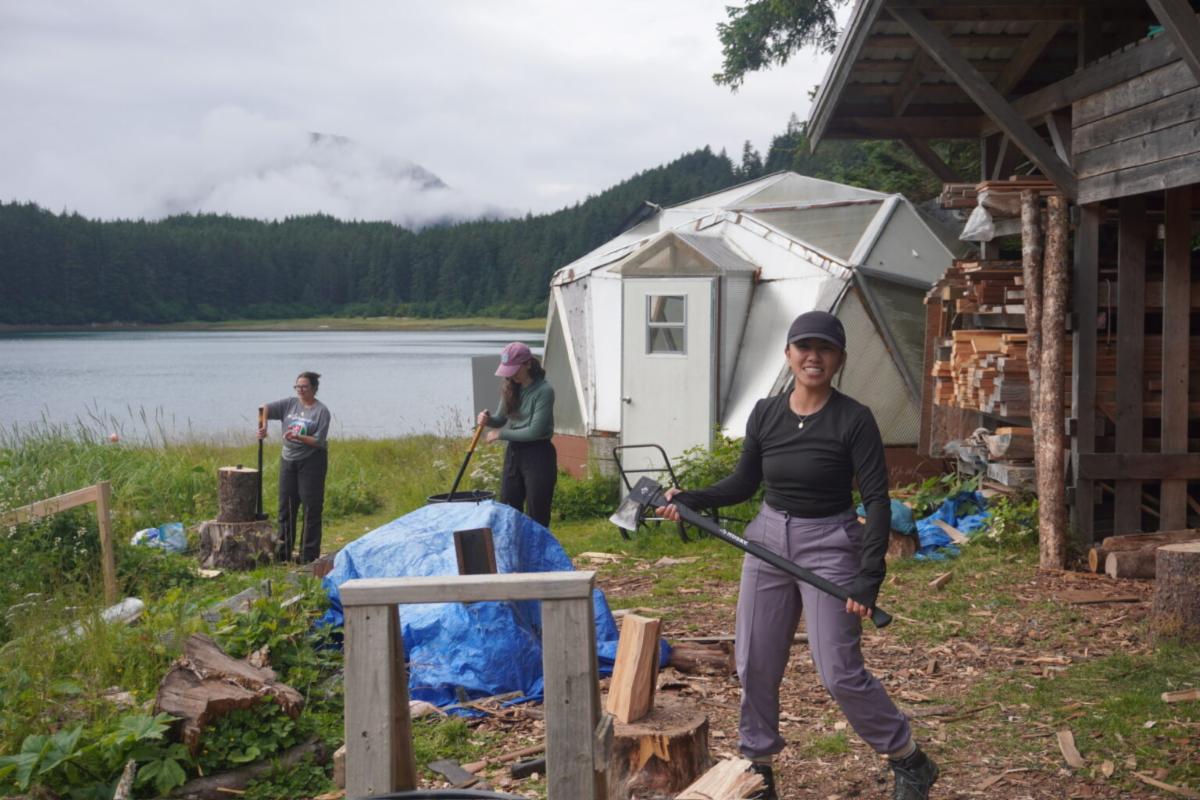 Raphie Torralba, 1000 Friends of Wisconsin, at a climate retreat in Alaska