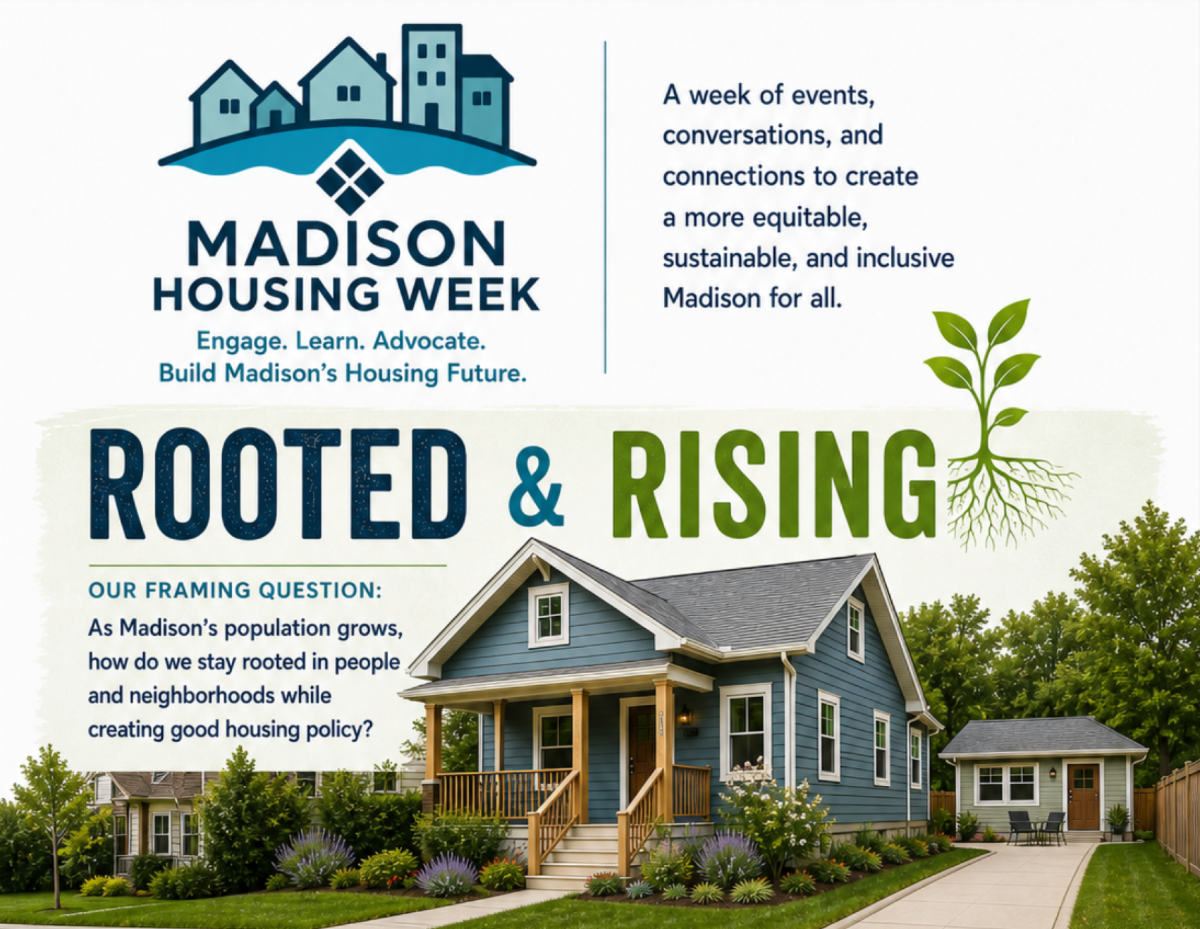 Madison Housing Week, May 3-8 2026. Promotional flyer with week's events.