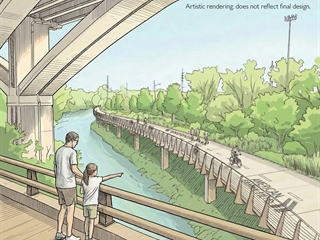 Milwaukee 30th Street Corridor Visual Rendering of new proposed trails
