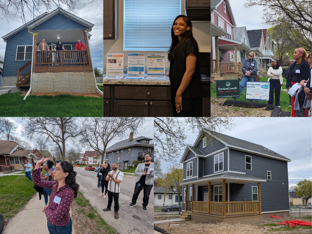 Community Development Alliance NextGen Bus Tour - Scenes of affordable housing projects in Milwaukee on April 24 tour