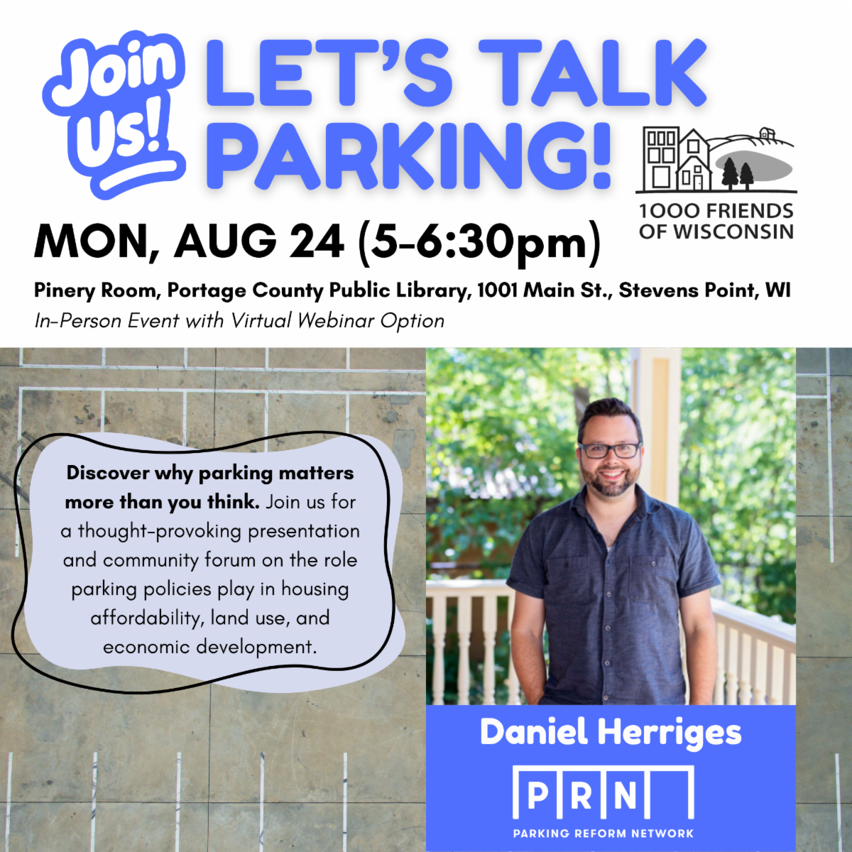 Let's Talk Parking Event on August 24, 2026