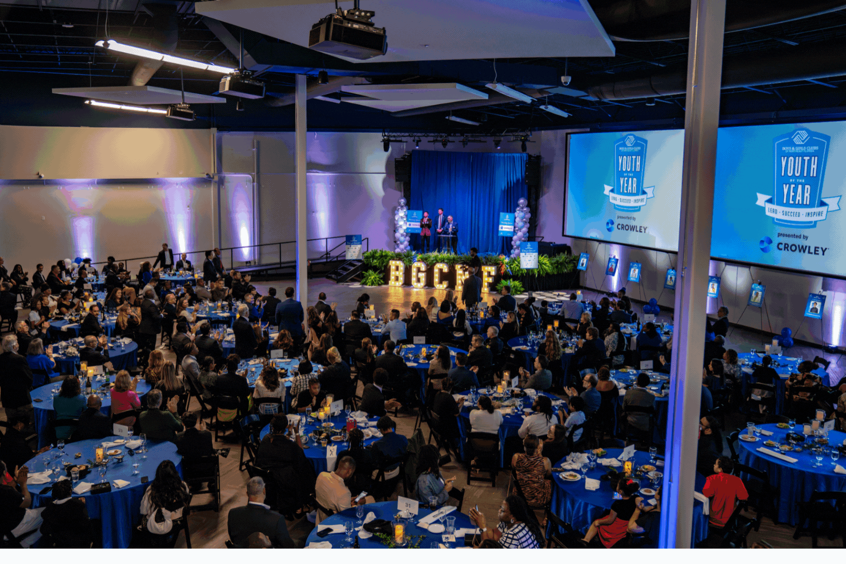 gif of images at the boys and girls club foundation gala