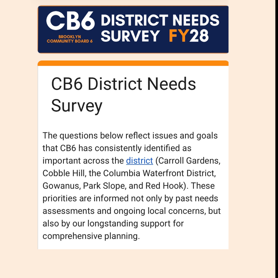 District needs survey