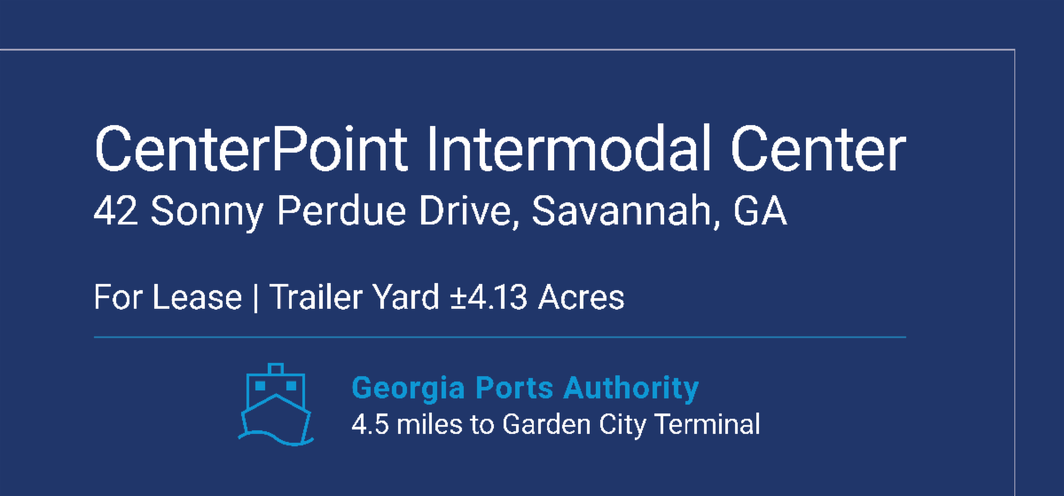 AVAILABLE NOW ±4.13 AC Trailer Yard Near the Port of Savannah