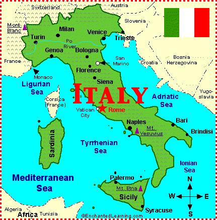 map of Italy