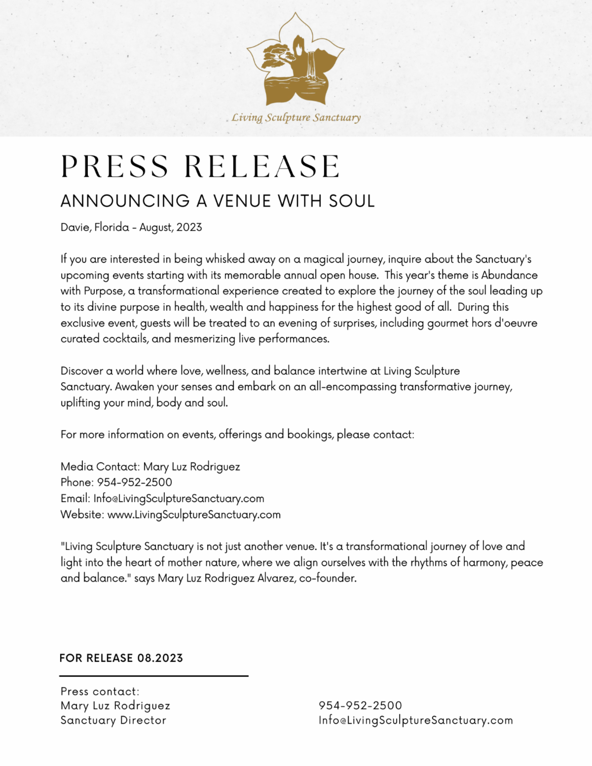 ANNOUNCING A VENUE WITH SOUL