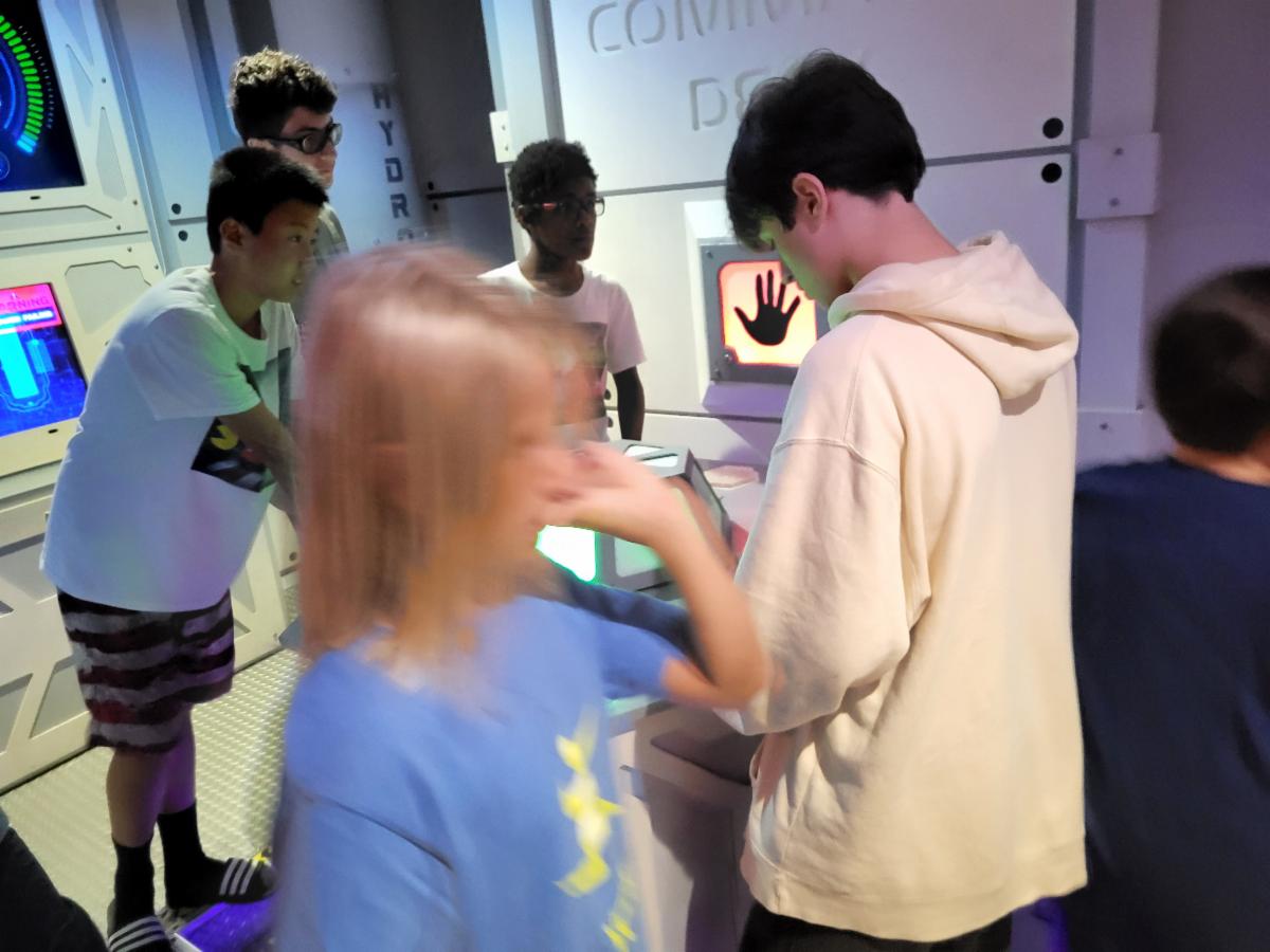 young teens playing game