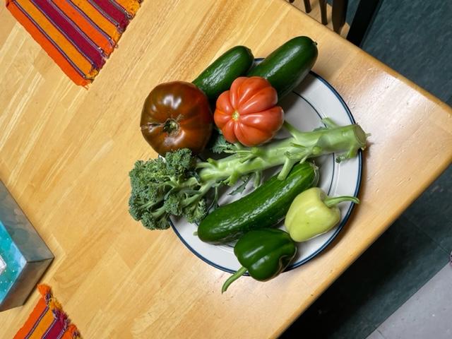 garden veggies from parish garden