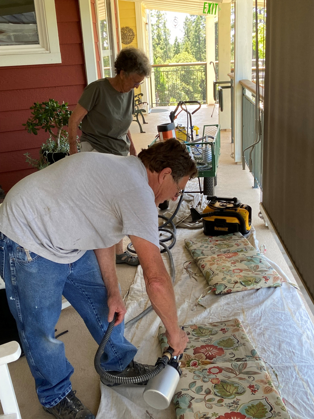 Gary with deleua spraying