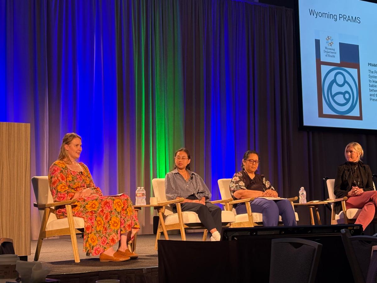 Wyoming PRAMS and other presenters speaking during the closing plenary speaking session at the CityMatCH conference.