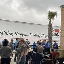 Volunteers at the food bank
