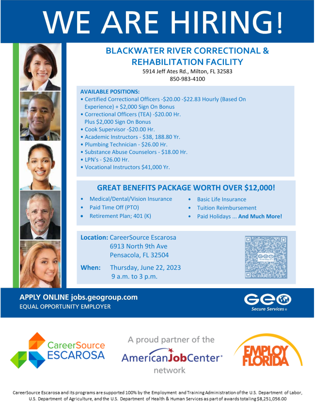 CareerSource Escarosa Blackwater River Correctional & Rehabilitation