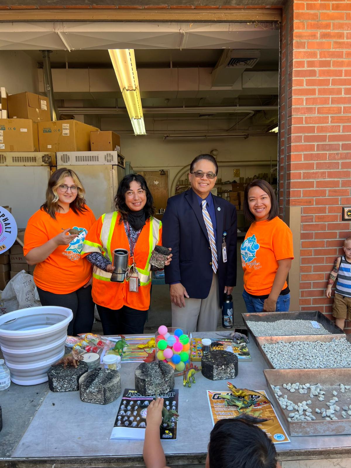 Women of Asphalt booth at Caltrans District 10 Kids Day
