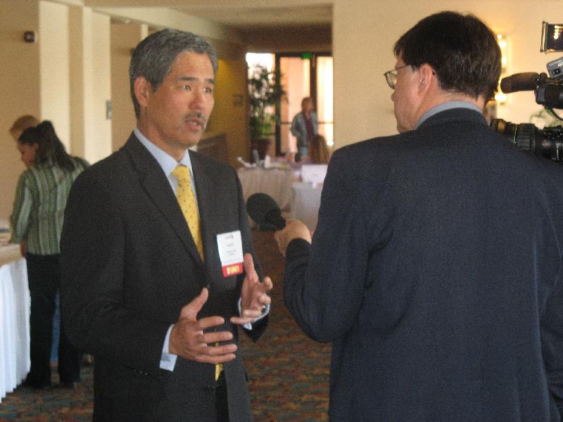 Randy Iwasaki is interviewed at WMA conference