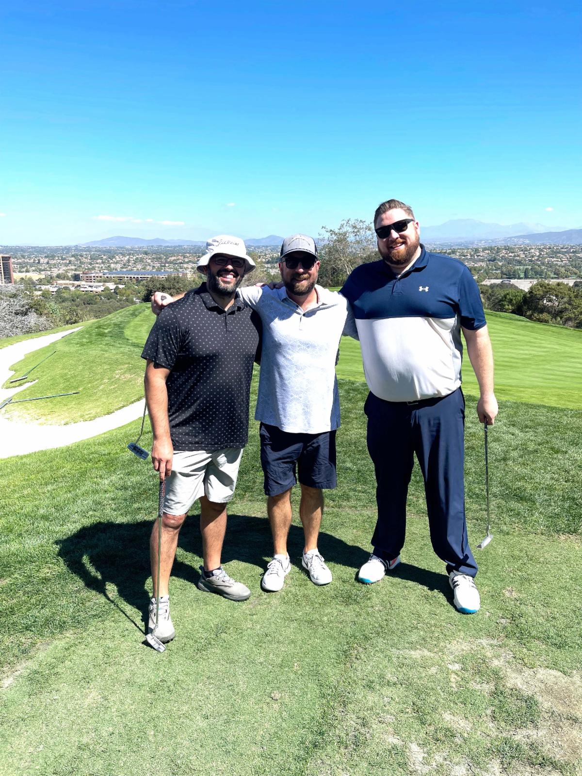 Three golfers at the Journey at Pachanga
