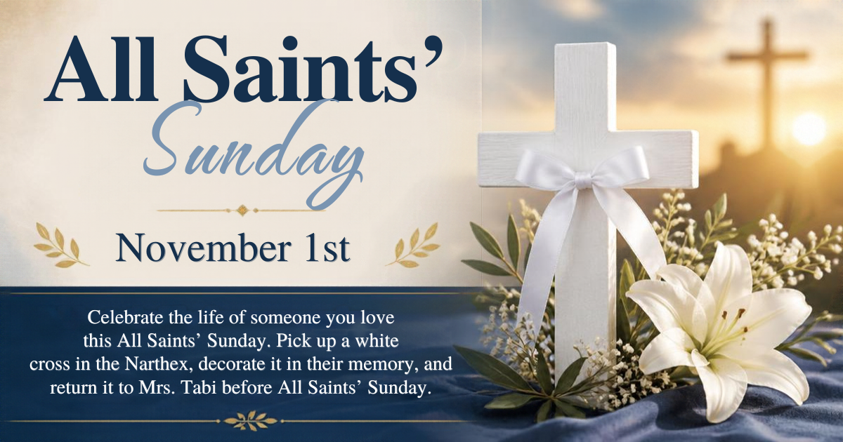 Don't forget to pick up a cross to decorate for All Saints' Day.