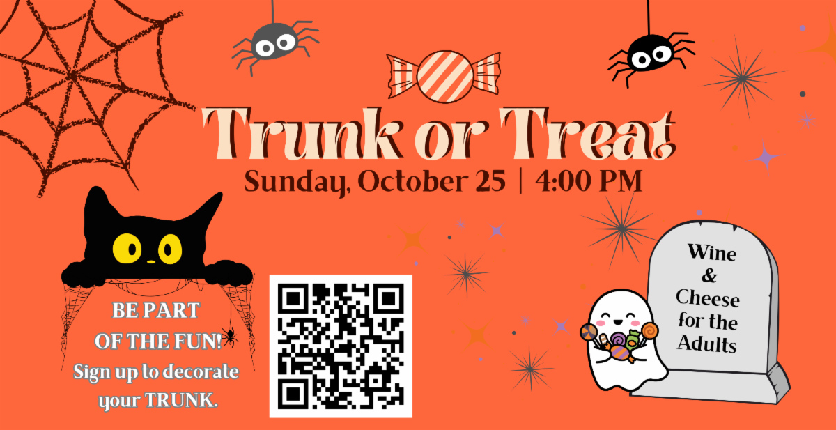 Trunk or Treat 4 pm on Sunday Oct. 25, 2026
