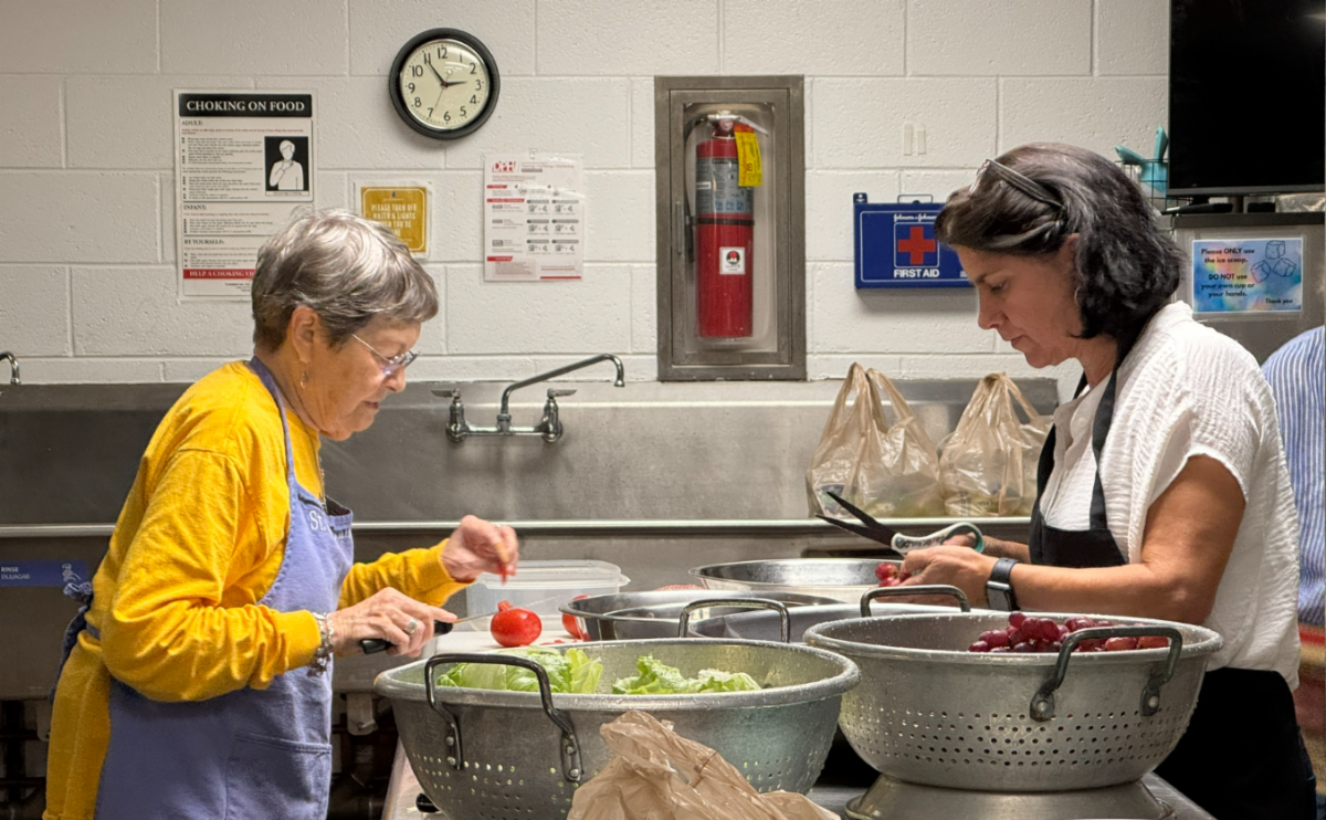 Preparing meal for Holy Comforter