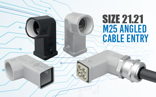 Size 21.21 Metal hoods with M25 Cable Entry