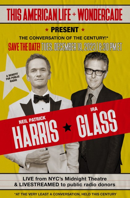 Flyer for This American Life and Wondercade livestream event