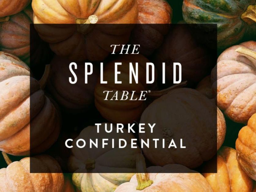 Pumpkins in the background The Splendid Table presents Turkey Confidential