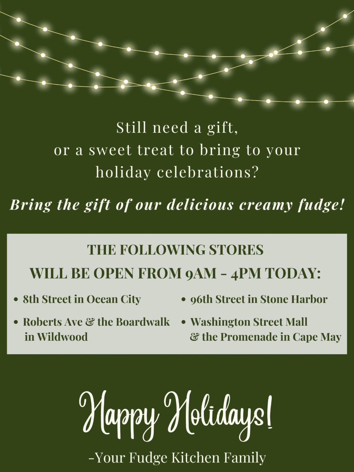 🎁 We are open! The Original Fudge Kitchen