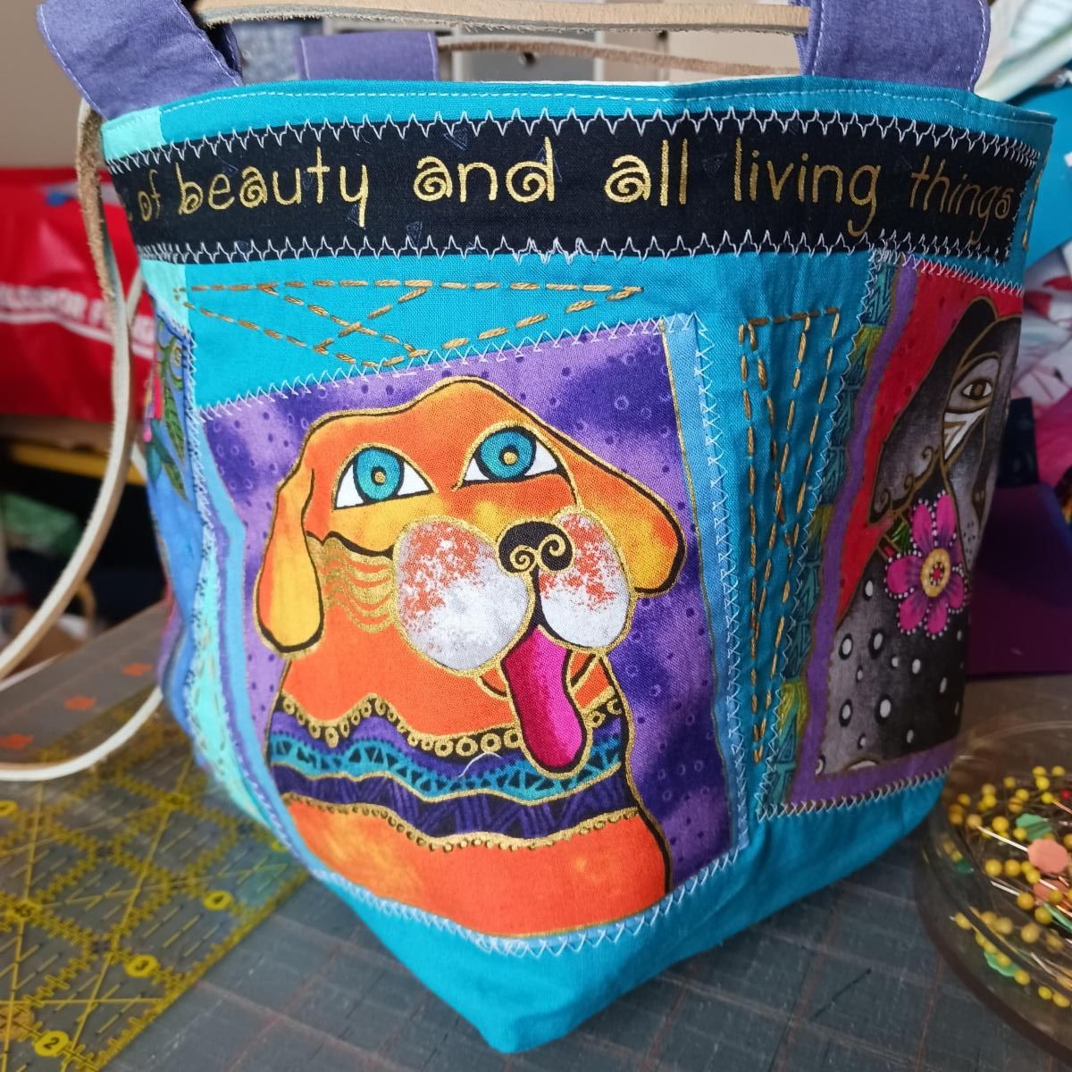 Colorful Rice Bag with decorative animal fabrics