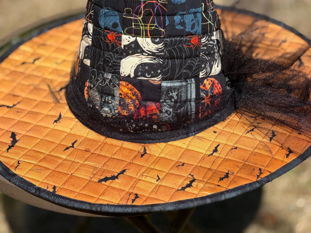 Close-up details of Janet's witch hat