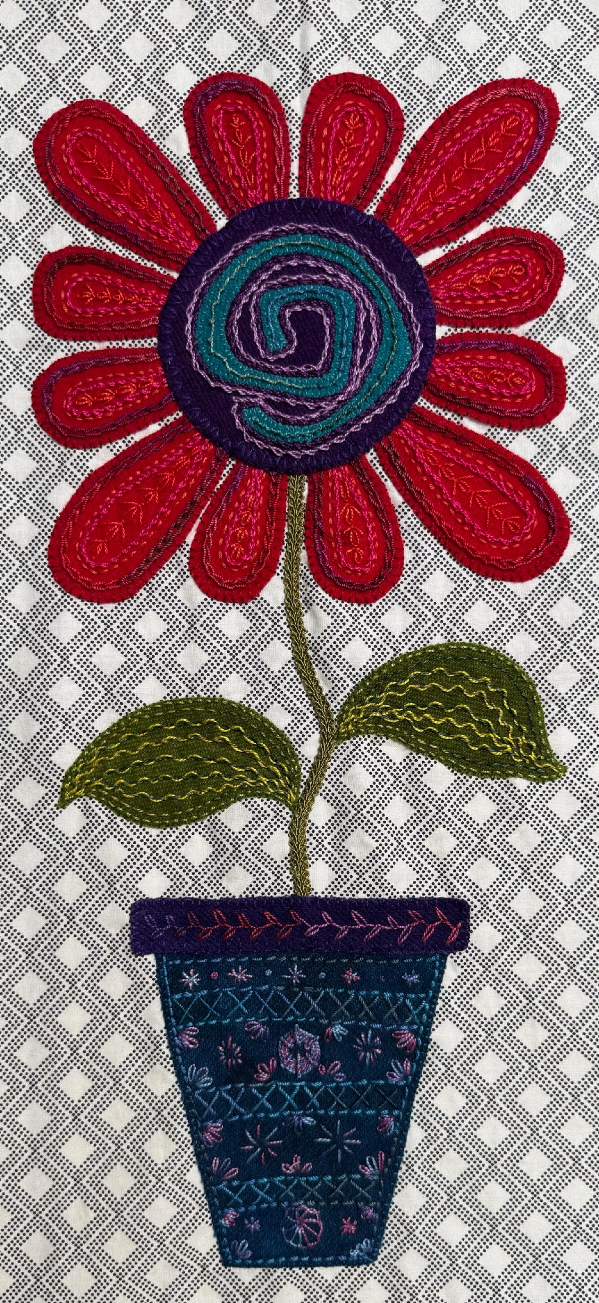Embroidered flower detail 5