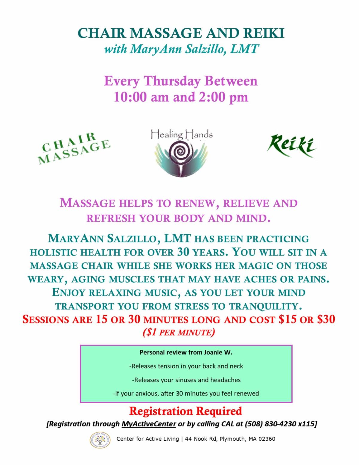 Center for Active Living Events for The Week of September 18, 2023