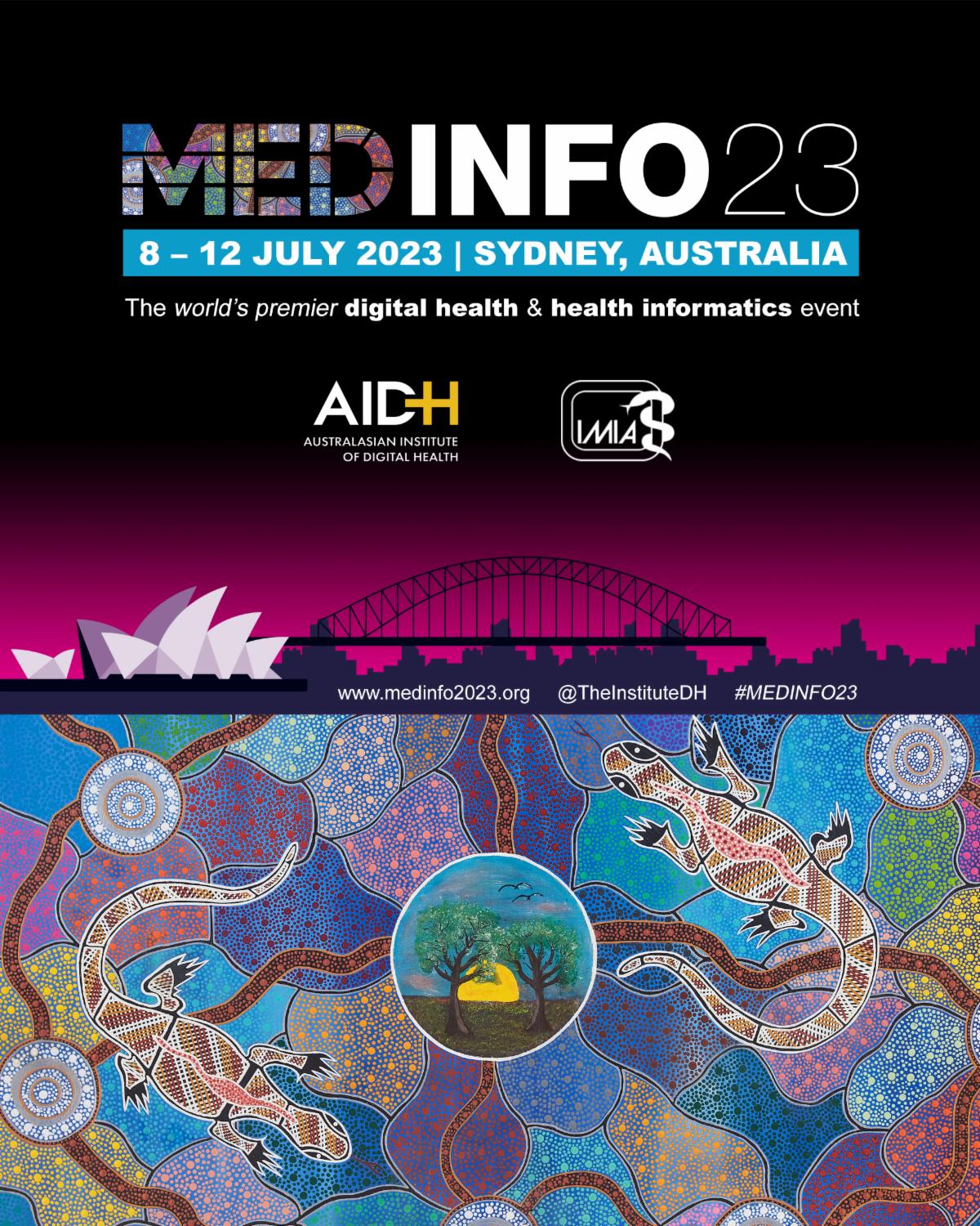 #MEDINFO23 poster for instagram