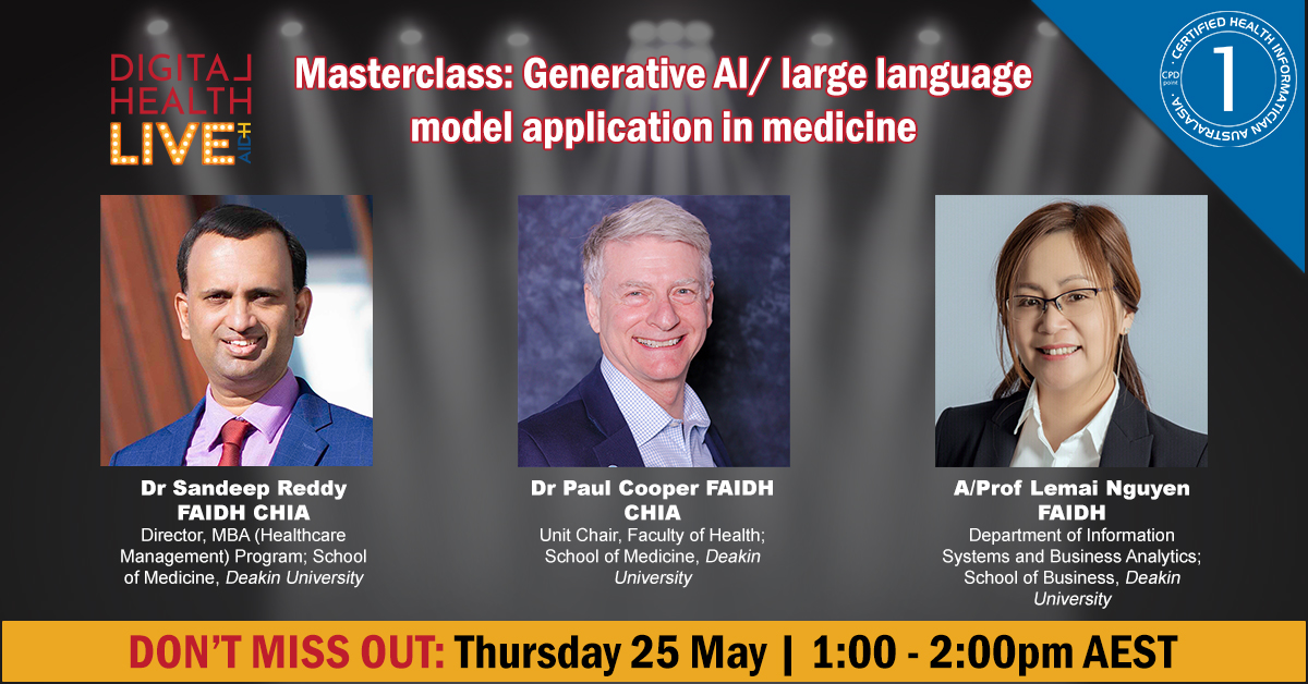 Masterclass Generative AI and large language model application in medicine