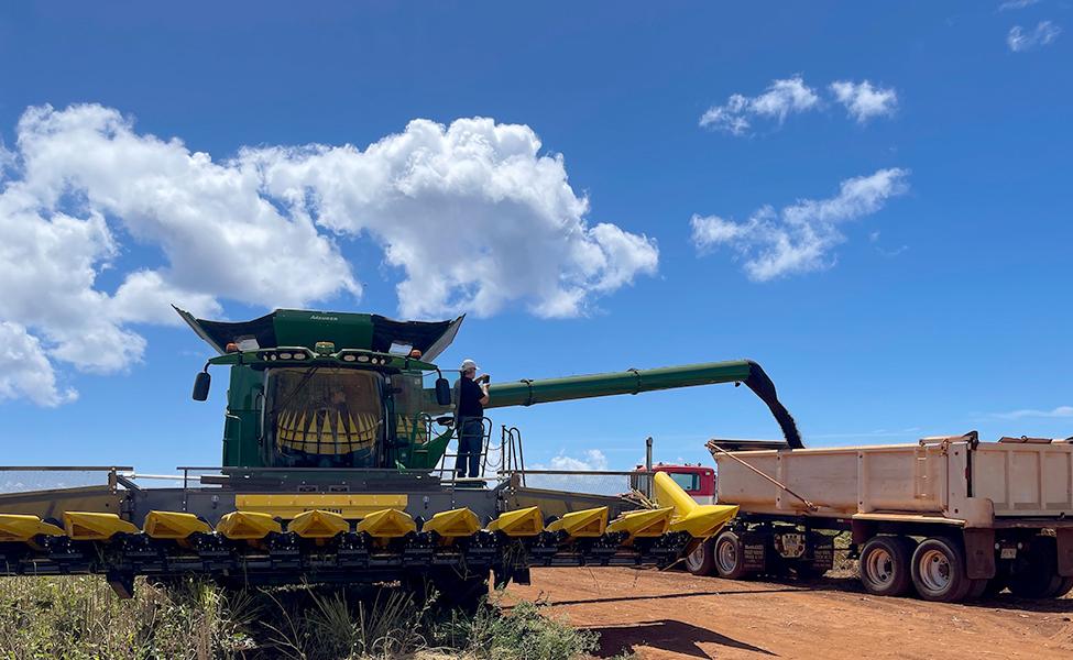 First Kauai Harvest combine