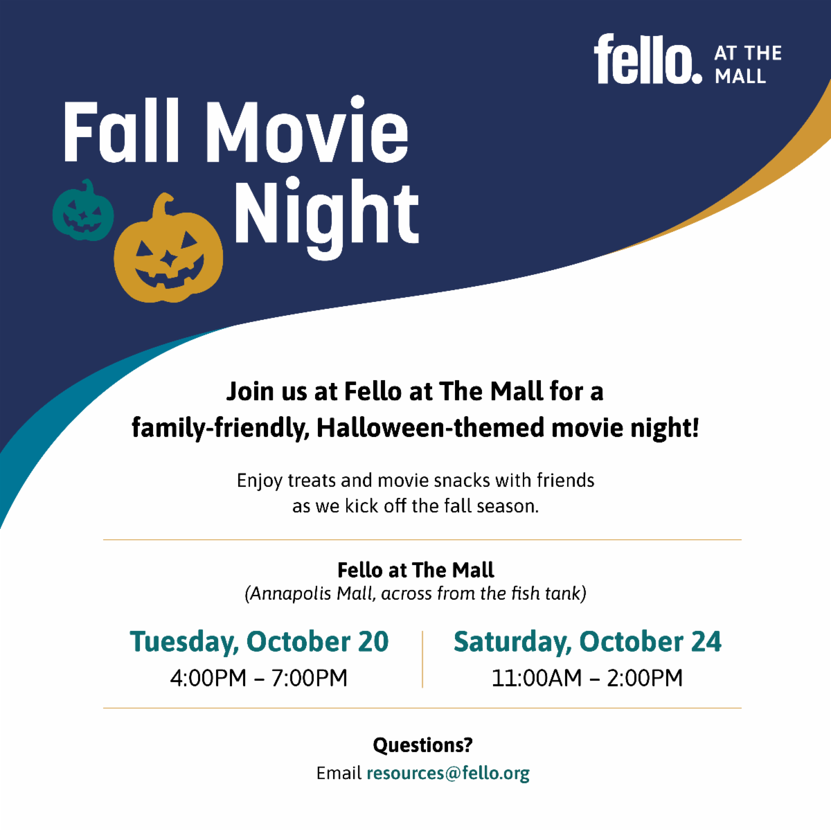 Fall Movie Night Poster
