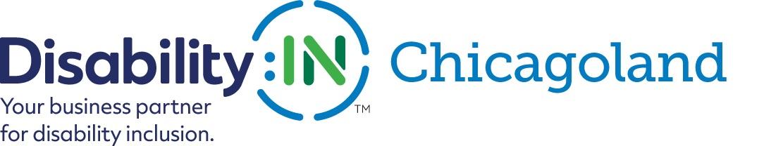 DisabilityIN Chicagoland logo with tag line - Your business partner for disability inclusion