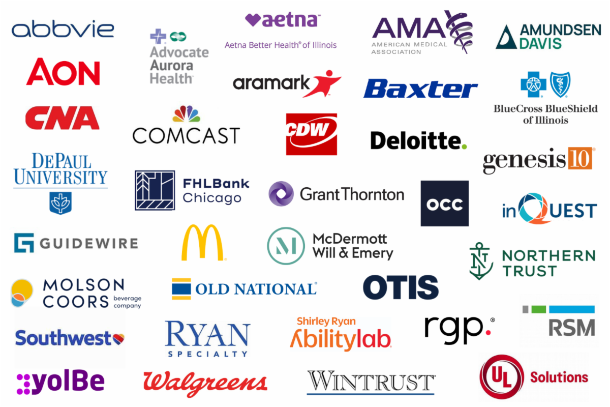 Block of Disability:IN Chicagoland corporate partner logos