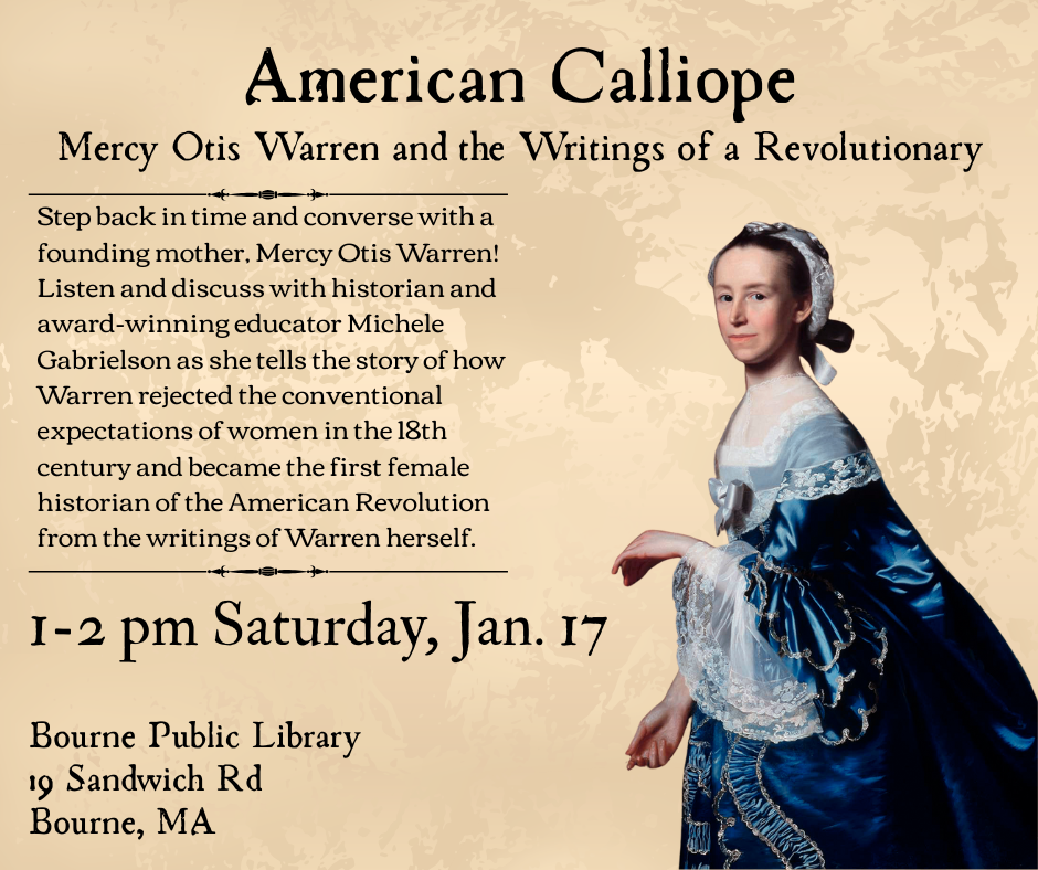 Mercy Otis Warren talk 1-17 1pm