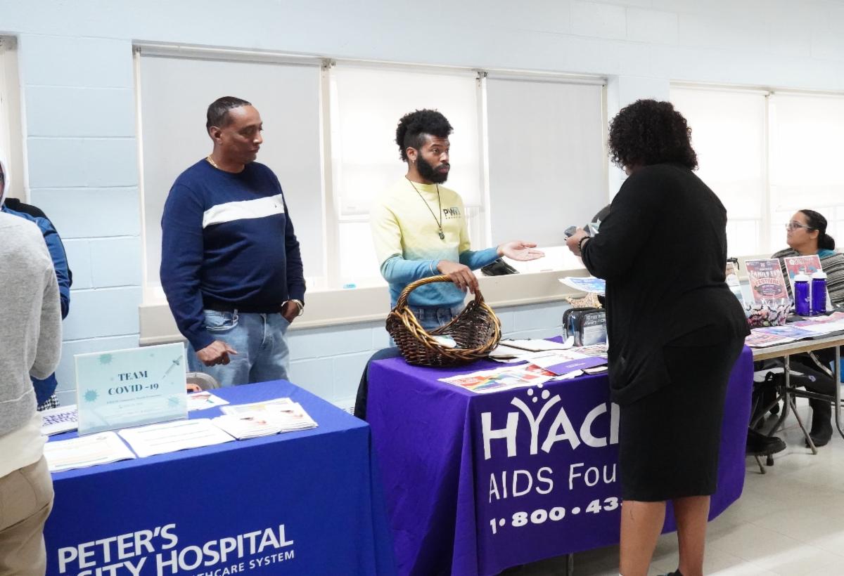 JHG Community Info Fair organizations interacting with residents