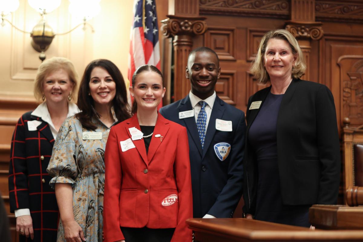 Recognizing Berrien FCCLA group in the gallery during FCCLA Day at the Capitol. Jaclyn Ford House District 170 Georgia.
