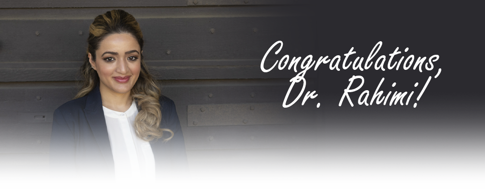 Congratulations Dr Rahimi