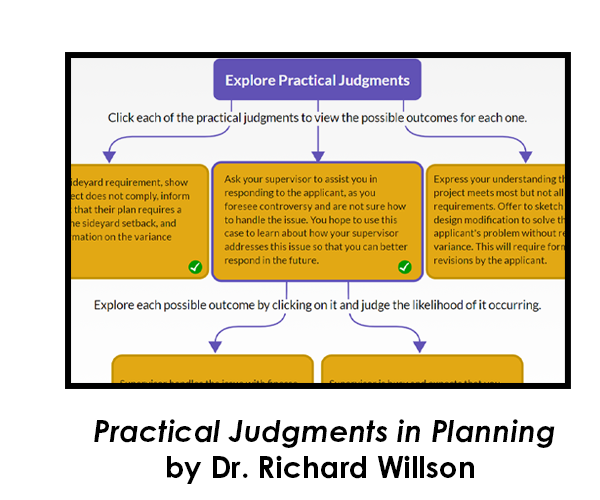 Practical Judgements in Planning by Dr. Richard Willson