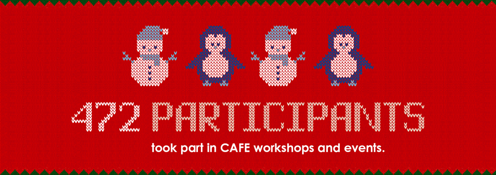 472 participants took part in CAFE workshops and events