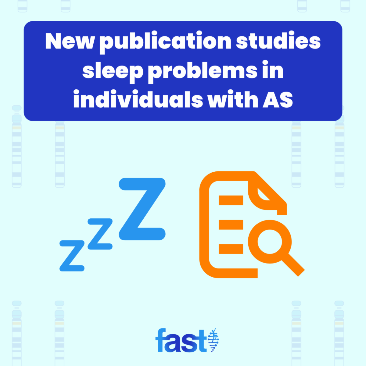 New publication studies sleep problems in individuals with AS