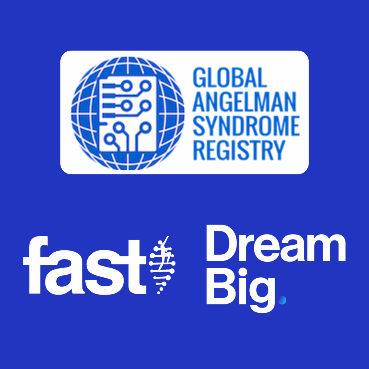 Global Angelman Registry, FAST, and Dream Big logos
